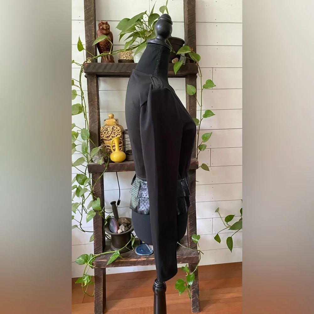 Olsenboye: Black Women's Baddie Jacket with Pleated Detail